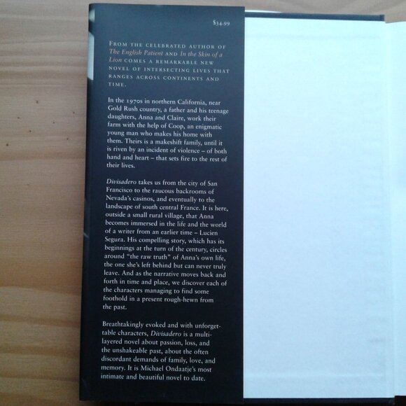 Divisadero By Michael Ondaatje Hardcover - Picture 4 of 9